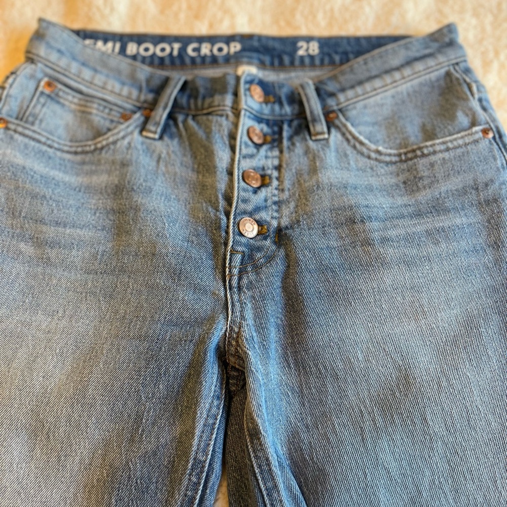 J Crew, Denim, Boot Crop, Size 28, Light Wash